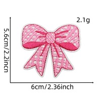 Nouveau design rose couleur fer sur broderie bowknot patch pour dames robe
