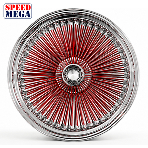 Rueda de Repuesto para Automóvil de Pasajeros, Color Rojo Cromado, Llanta Recta, Aleación de Aluminio Forjado, Pulida - Product Image 5