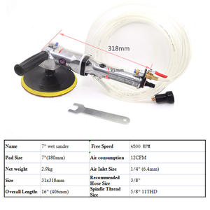 Wilin Polisseuse de pierre à eau de 7 pouces pour granit, marbre, jade, quartz, meulage de surface, finition avec kit de tampons de polissage - Product Image 3