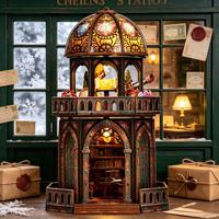Modèle de puzzle 3D en bois à assembler : Observatoire DIY Hut, étagère architecturale, jouet de construction, cadeau d'anniversaire