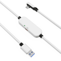 Câble de données de liaison VR à charge rapide USB3.2 Type C à angle droit 3A avec blindage tressé pour ordinateur et appareils photo