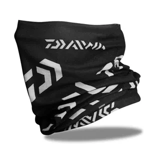 Custom logo outdoor headband headwear scarf face cover seamless cotton solid color black head tube multifunctional bandana