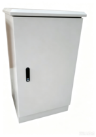 Armoire réseau extérieure sur pied 6U-18U 600 mm à dessus plat soudé, étanche IP55, rack de serveur en acier standard 19 pouces en stock