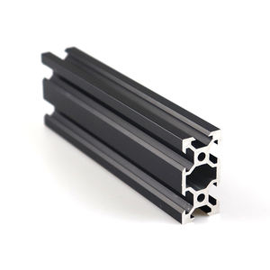 中国メーカーカスタムアルミマリオン押出2020 2040黒陽極酸化工業用アルミプロファイル - Product Image 1