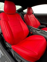 Ensemble complet de housses de siège de voiture en cuir imperméables sur mesure pour Ford Mustang Coupé 2015-2024