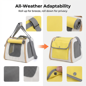 حقيبة ظهر محمولة للحيوانات الأليفة قابلة للتنفس ومناسبة لجميع الفصول، حقيبة سفر للقطط والكلاب، حقيبة ظهر للحيوانات الأليفة للسفر عبر الحدود. - Product Image 2