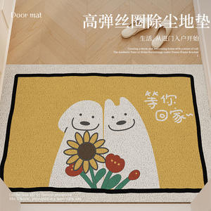 Tapis de porte rectangulaire en PVC style dessin animé mignon, antidérapant, facile à nettoyer, découpable pour la maison, été 2024 - Product Image 5
