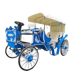 Carruaje de caballos eléctrico estilo Victoria de lujo con 4 ruedas para bodas en el parque y turismo a la venta - Product Image 5