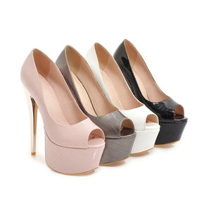 <span class=keywords><strong>Sandalias</strong></span> de tacón alto para mujer, zapatos de tacón fino, con boca de pescado, plataforma impermeable, talla grande, para verano, 2021 - Product Image 1