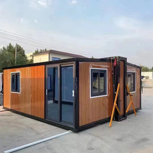 Pared exterior de acero 20 pies Casas portátiles plegables 40 pies Contenedor expandible modular Casa Efecto interior Dormitorio Baño - Product Image 4