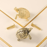 Poignée de porte en laiton tortue créative, quincaillerie de meuble tortue longue vie, décoration murale pour salon et chambre