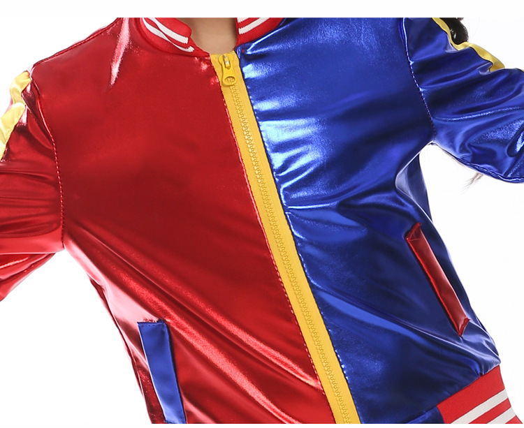 Movie Suicide Squad Harley Quinn Cosplay Costume for Kids Girls Halloween Carniv