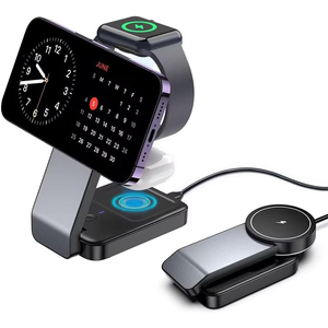 Support de charge sans fil magnétique pliable 15W, <span class=keywords><strong>chargeur</strong></span> portable multi-appareils pour iPhone 15 <span class=keywords><strong>Pro</strong></span> <span class=keywords><strong>Max</strong></span> 14 <span class=keywords><strong>13</strong></span> et Watch - Product Image 2