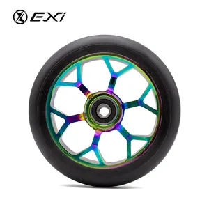 Factory Manufacture Scooter Wheels 110mm Pro Scooter Aluminum Wear Resistant PU Alloy Core Wheels For Stunt Scooter