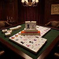 Nuevo Juego de Mahjong Americano con Fichas de Acrílico Impresas con Diseño de Calabaza y Fantasma de Halloween para Juego Familiar y Fiesta de Halloween