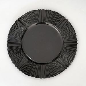 <strong>Black</strong> Charger <strong>Plates</strong> Plastic Wedding <strong>Plates</strong> 13inch Charger <strong>Plate</strong> Underplate for Wedding - Product Image 6