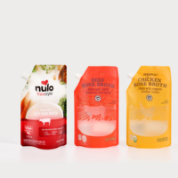 Pochette à bec verseur personnalisée de 500 ml avec thermoscellage pour l'emballage d'aliments chauds, de bouillon d'os et de liquides