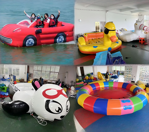 Bote Inflable Giratorio con Forma de <span class=keywords><strong>Panda</strong></span> para Discoteca Acuática, Remolcable, para Complejos Turísticos, Alquileres y Deportes Acuáticos - Product Image 6