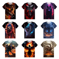2024 Tallas grandes Camiseta de diseño para hombre Sublimación personalizada Impreso 3D Animal LOGO Imprimir Camisetas