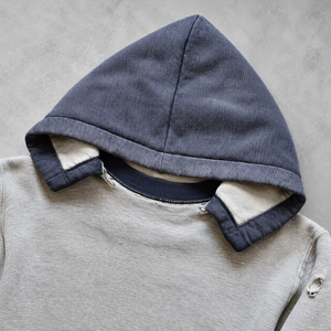 High Quality Men's Custom Streetwear Heavyweight Cotton Oversized <strong>Long</strong> Sleeve Distressed Vintage Pullover <strong>Hoodie</strong> - Product Image 2