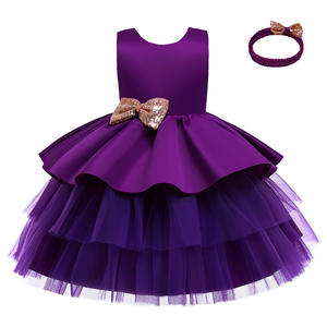 Vestidos para Niñas, Vestido de Princesa sin Mangas para Niñas, Vestido de Fiesta con Diseño de Pastel - Product Image 1