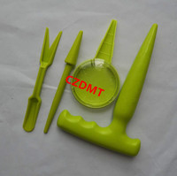 CZDMT Semoir manuel en PP à 5 disques, taille réglable, pour graines de plantes, couleur verte/vert clair personnalisable, usage agricole
