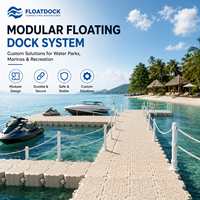 Ponton flottant pour jet ski, dimensions 500x500mm, polyéthylène haute densité, capacité de charge 300-350kg/m, pour plage