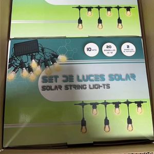 IP65 impermeable S14 LED Festoon Cadena de luz solar 10m bombilla reemplazable para decoración de jardín de Patio comercial-para San Valentín - Product Image 1