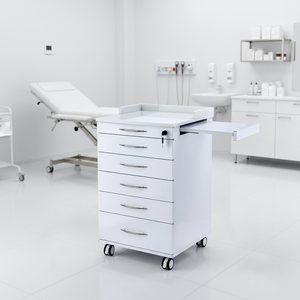 Mobile Dentale Moderno con Cinque Cassetti, Resistente ai Graffi, in Acciaio Inossidabile Nanocristallino, Ecologico - Product Image 5