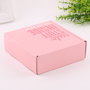 Custom Logo Pink Corrugated Cardboard Paper Packaging Mailing Postal Shipping Box packaging gift boxes