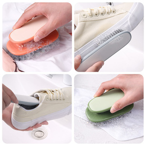 Laundry <b>Brush</b> Soft Bristles Nylon Multi Functional Cleaning <b>Brush</b> For Shoes And Clothes Household Use - Product Image 2