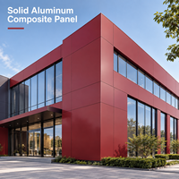 Panneau composite en aluminium et plastique blanc solide revêtu de PE, prix usine, 4x8, plaque ACP pour façade extérieure d'hôtel