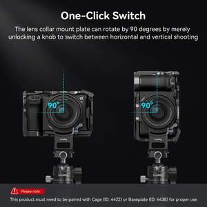 Plaque de base en aluminium 4424 pour cage de caméra <span class=keywords><strong>Alpha</strong></span> <span class=keywords><strong>7</strong></span> C <span class=keywords><strong>II</strong></span>/<span class=keywords><strong>Alpha</strong></span> <span class=keywords><strong>7</strong></span> CR, avec adaptateur horizontal-verticale et trous filetés M4 - Product Image 4