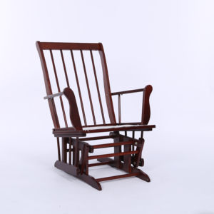 Lire pour expédier accoudoir européen du milieu du siècle en forme de main meubles pépinière oreiller Fs repose-pieds en bois massif planeur chaise à bascule - Product Image 2