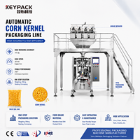 Machine d'emballage automatique de maïs en grains VFFS avec peseur linéaire 100-500g, qualité alimentaire, emballage Keypack