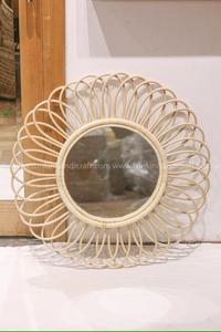 Whosale for <b>Rattan</b> <b>Mirrors</b> Wall Decorative Antique Round Design Hanging Wall Handmade From Vietnam - Product Image 3