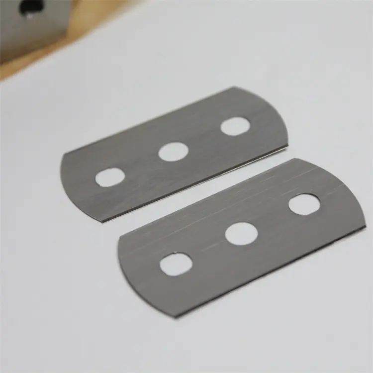 Industrial Round Edge Razor Blades Pp Film Cut 3 Holes Knife