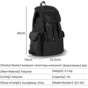 Sac à dos unisexe vintage personnalisé, design tendance, sac à dos imperméable en nylon, sacs d'école pour hommes - Product Image 3