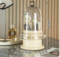 Boîte de rangement pour pinceaux de maquillage en forme de pagode, beige et blanc avec couvercle anti-poussière, organisateur gain de place, vente chaude