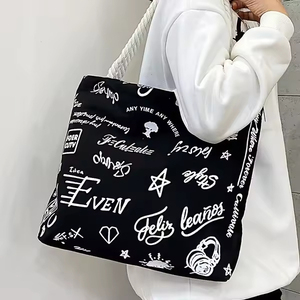 Borsa a Mano Casual da Donna con Stampa Cartoon, Borsa Tote alla Moda di Grande Capacità con Manico Lungo - Product Image 5