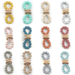 Pulseras de Silicona de Grado Alimenticio, Ecológicas, con Cuentas de Juguete, Mordedor para Bebés, Alivio del Dolor de Encías, Portátil y Seguro - Product Image 5