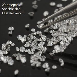 Joyería D'vins, Paquete de 20 Diamantes Sueltos de Laboratorio, Carbono Puro HPHT CVD, Corte Excelente, Tamaños Melee de 1.0mm, 1.3mm, 1.5mm, 1.7mm, 2.0mm - Product Image 3