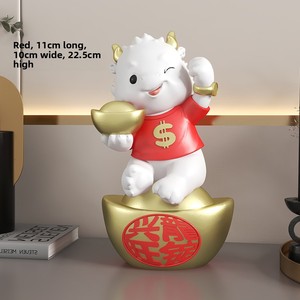 تمثال تنين من الراتنج مطلي يدويًا للازدهار والرخاء، زخرفة مكتبية بسيطة وعصرية للديكور المنزلي، مبيعات ساخنة من المصنع - Product Image 6