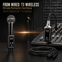 Système émetteur-récepteur sans fil professionnel R-T8 UHF XLR, adaptateur de microphone pour système de microphone filaire vers sans fil