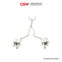 Système de tuyauterie d'échappement, silencieux, système cat-back pour Mercedes Benz AMG E63 2012-2017