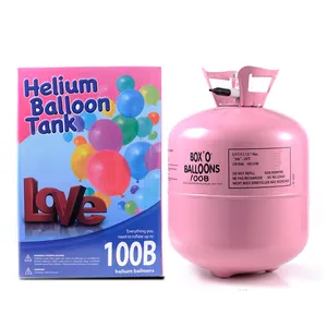 Fabrika 22.4L helyum gazı tüpü 50LB helyum tankı tek kullanımlık balon parti geri dönüştürülebilir için özelleştirilebilir