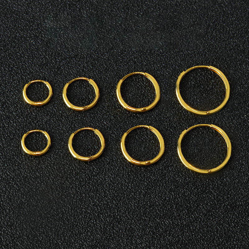 18k solid gold hoop earrings