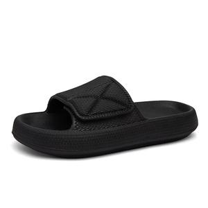 Sandales de sport personnalisables haut de gamme pour hommes et femmes, élégantes, noires, été/hiver, semelle intérieure en EVA, pantoufles DIY noires - Product Image 3