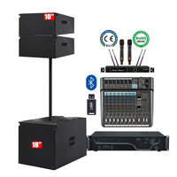 Système de sonorisation actif Line Array 10 pouces avec caisson de basses amplifié 18 pouces – Audio professionnel pour événements religieux et installation sur scène