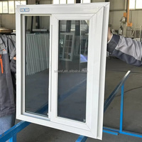 Ventanas Corredizas de Vidrio Transparente con Diseño Moderno Personalizado, Doble Acristalamiento, UPVC/PVC